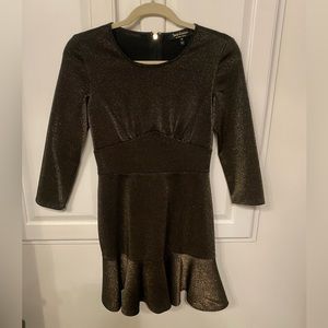 Juicy Couture Black & Gold Shimmer Dress